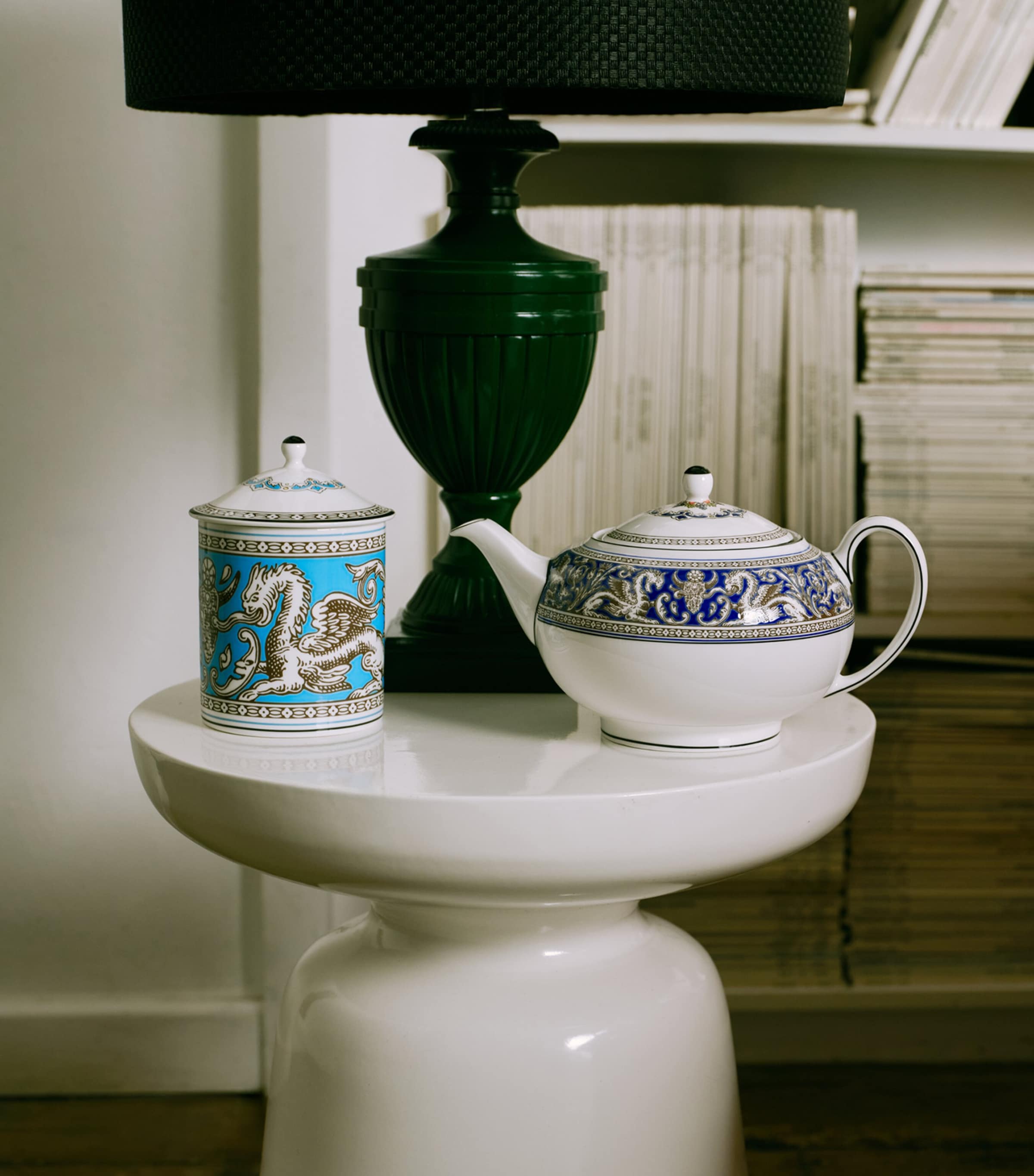 Wedgwood Florentine Marine Teapot (800ml) Blue Image 2