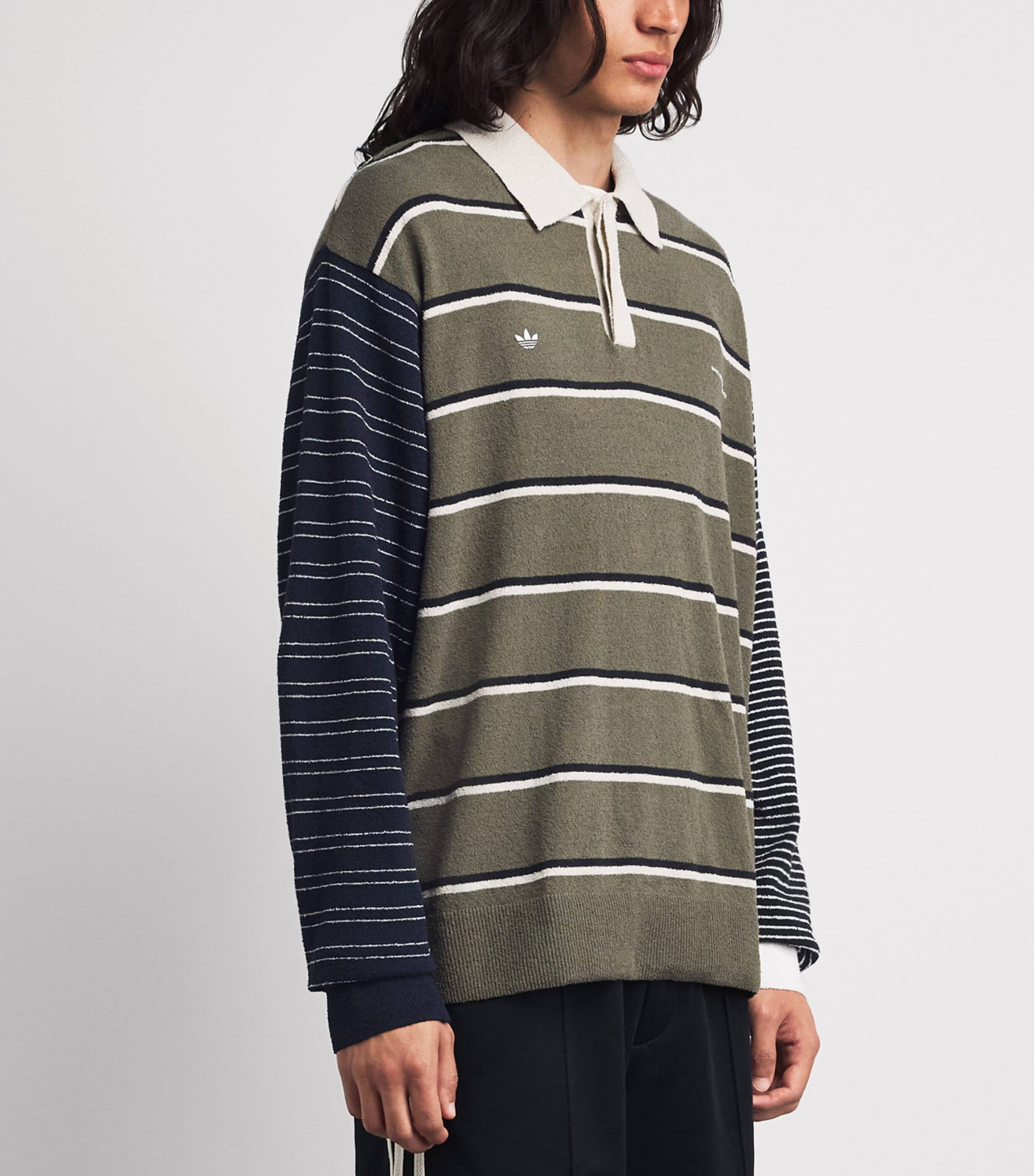 adidas Mens x Song for the Mute Rugby Polo Shirt Olive Strata/black Image 4