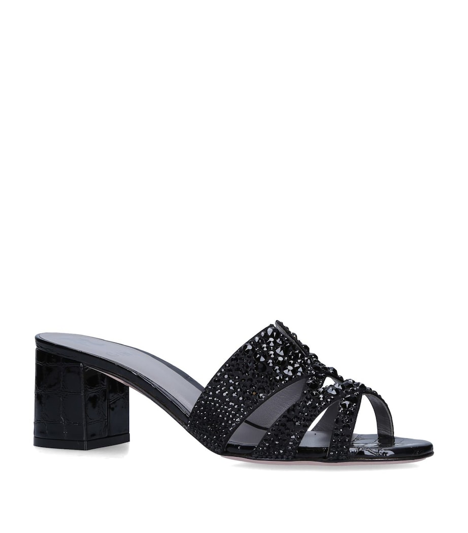 Gina Leather Orsay Mules 50 Black Image 3