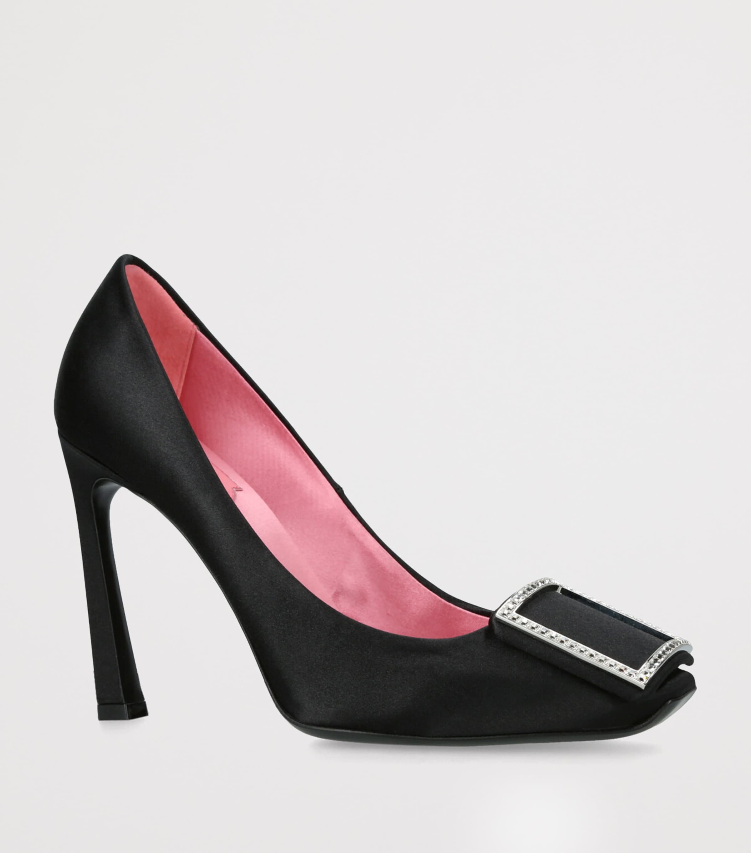 Roger Vivier Satin Trompette Pumps 100 Black Image 3