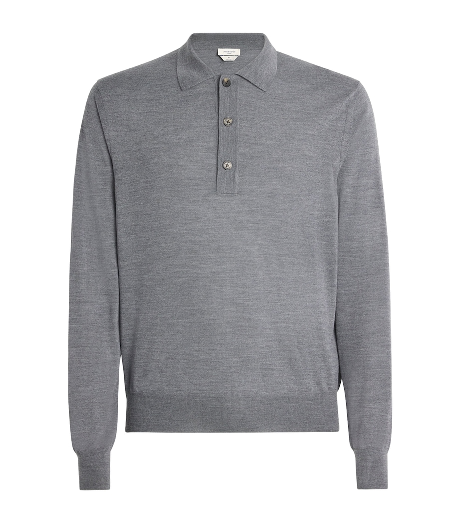 Cashmere-Silk Polo Sweater B977 Image 1