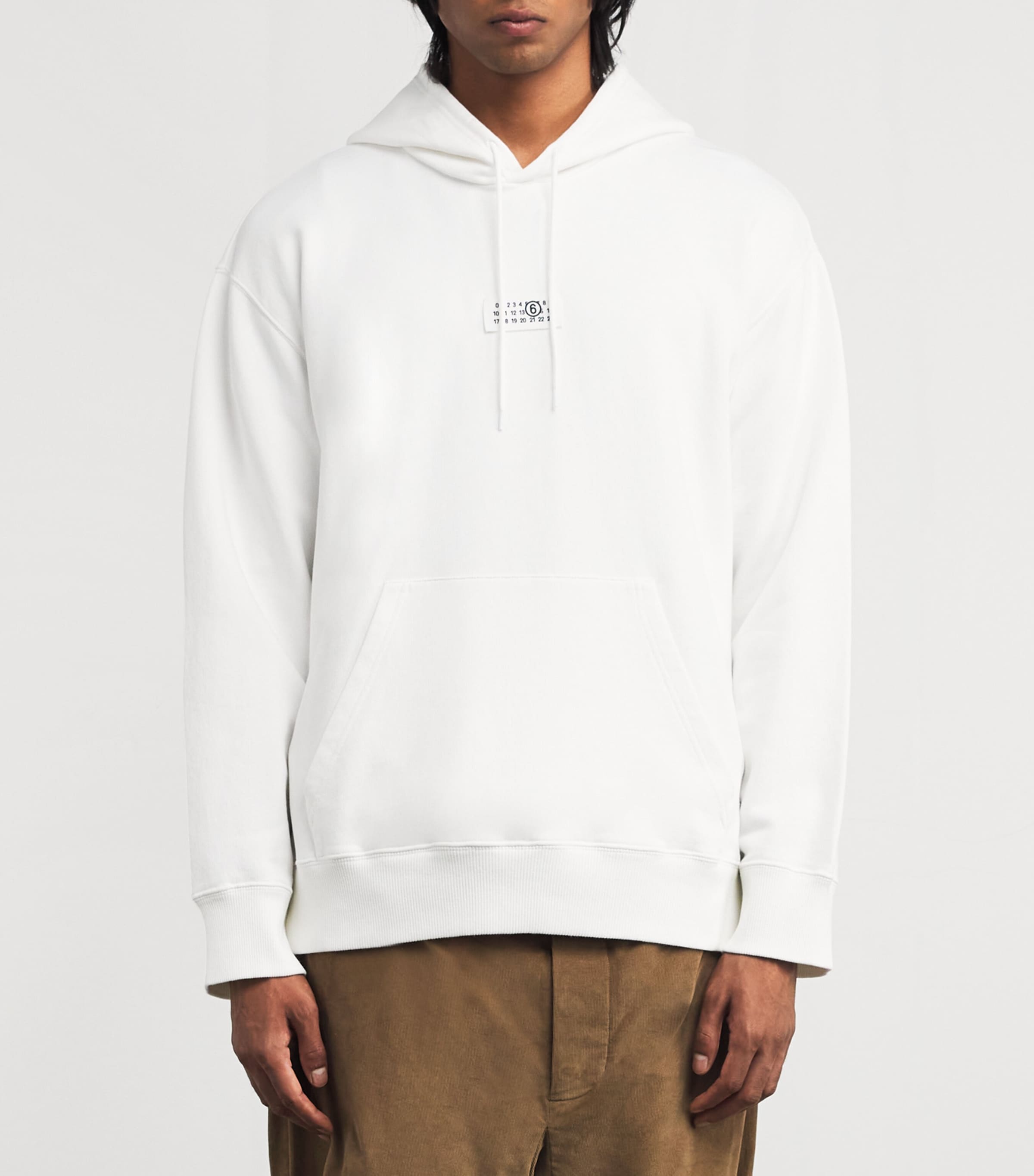 Cotton Numeric Tab Hoodie 101 - OFF WHITE Image 3