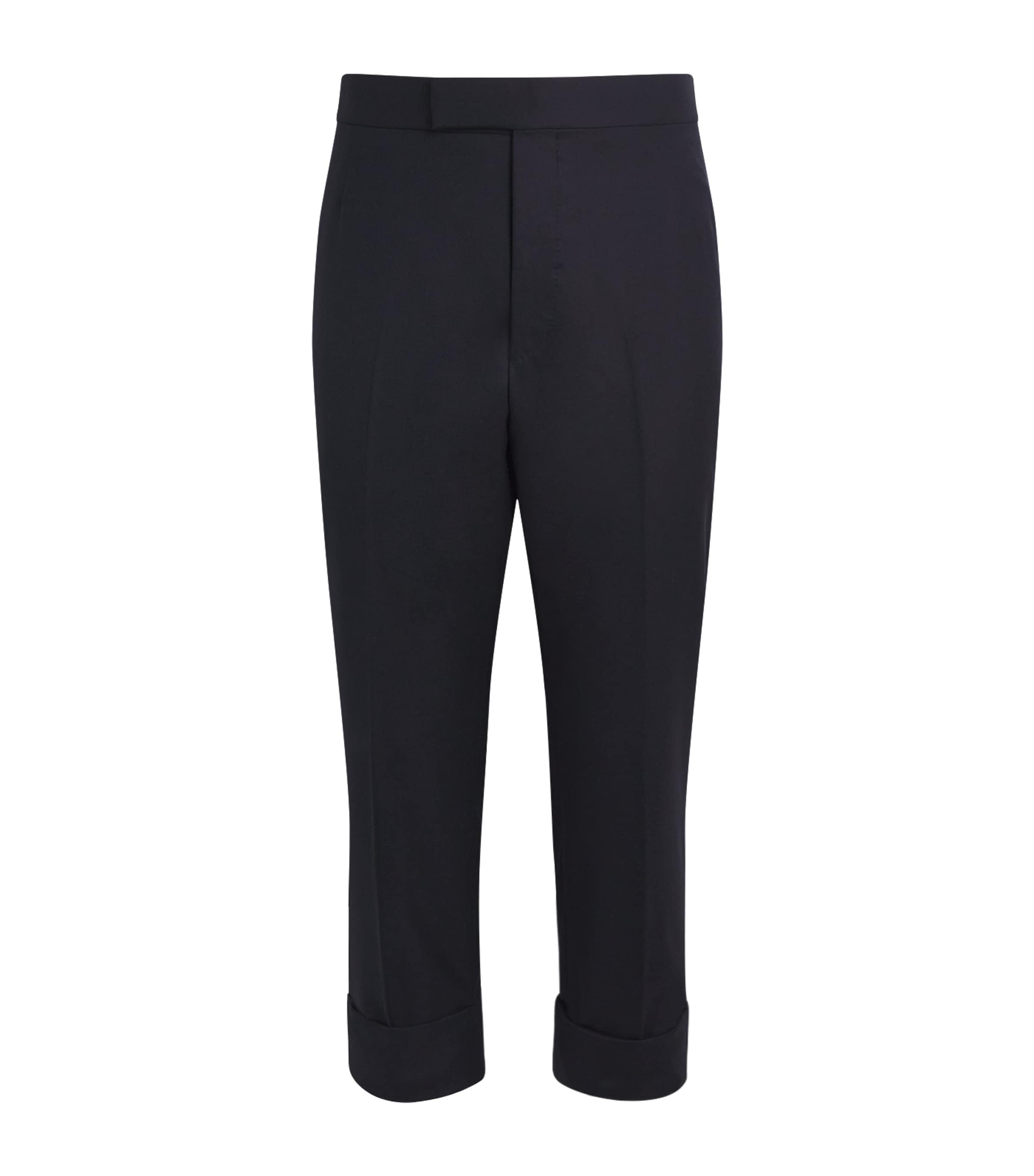 Thom Browne Mens Wool Tailored Trousers Navy Image 1