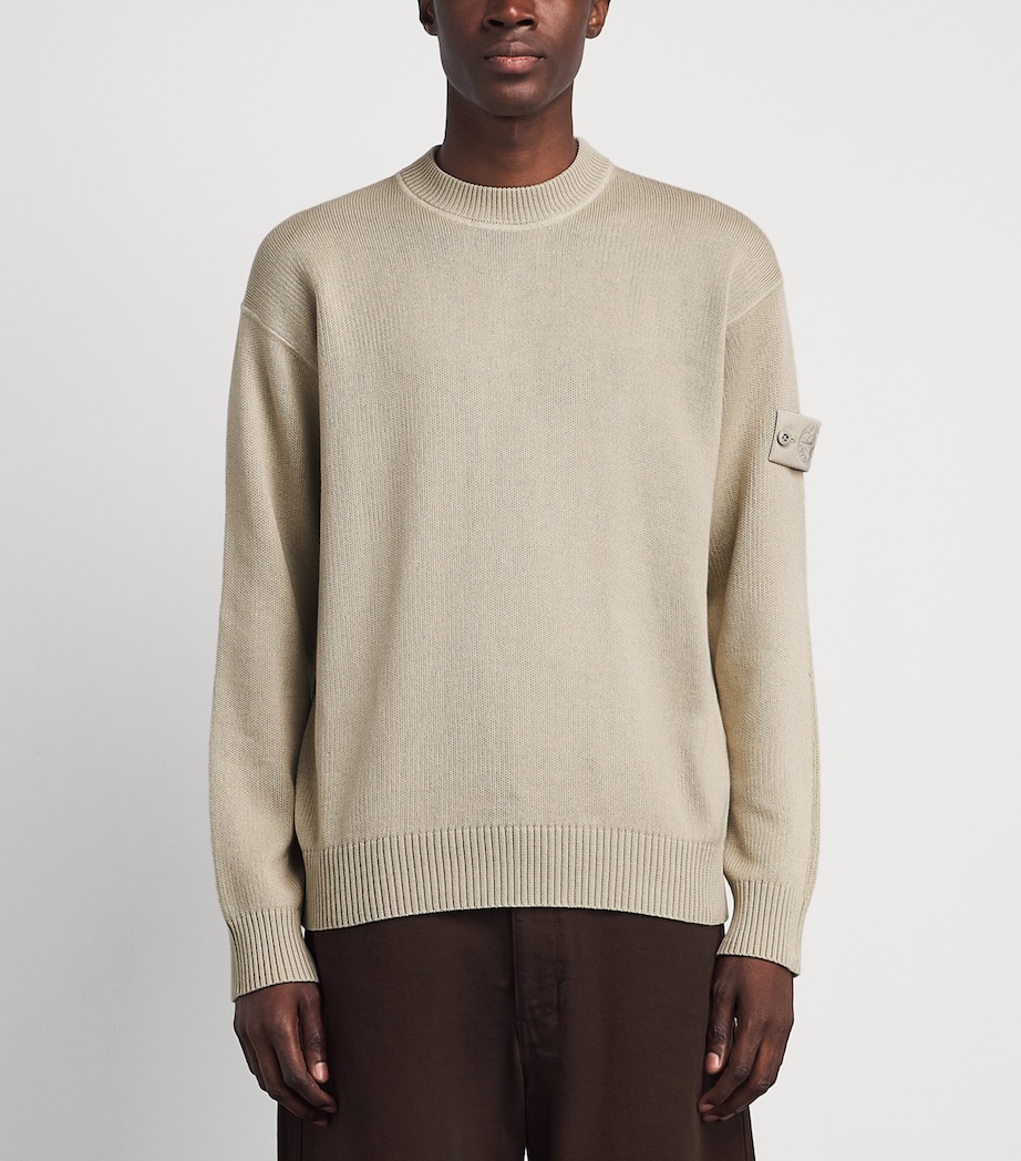 Stone Island Mens Cotton-Cashmere Ghost Sweater Image 4