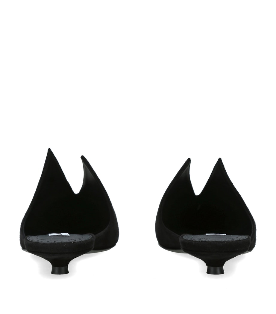 Alaïa Suede Pointy Mules 25 Black Image 2