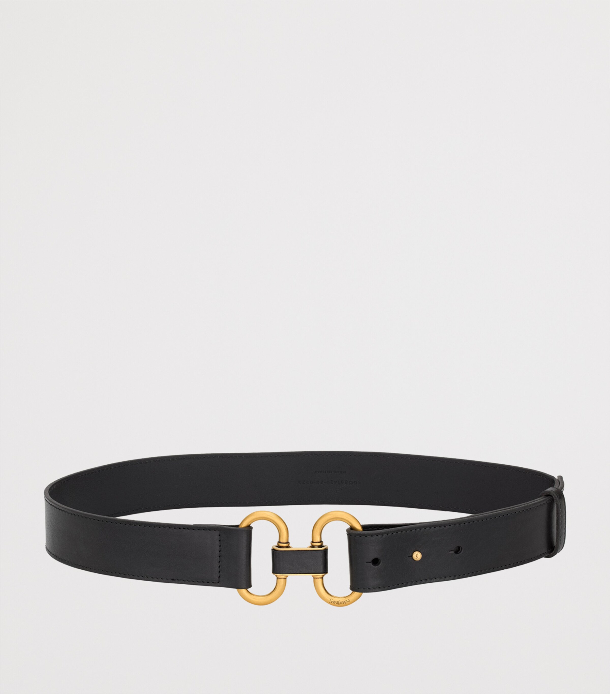 Saint Laurent Leather Double Ring Belt Image 2