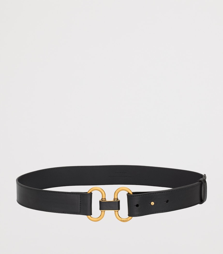 Saint Laurent Leather Double Ring Belt Image 2