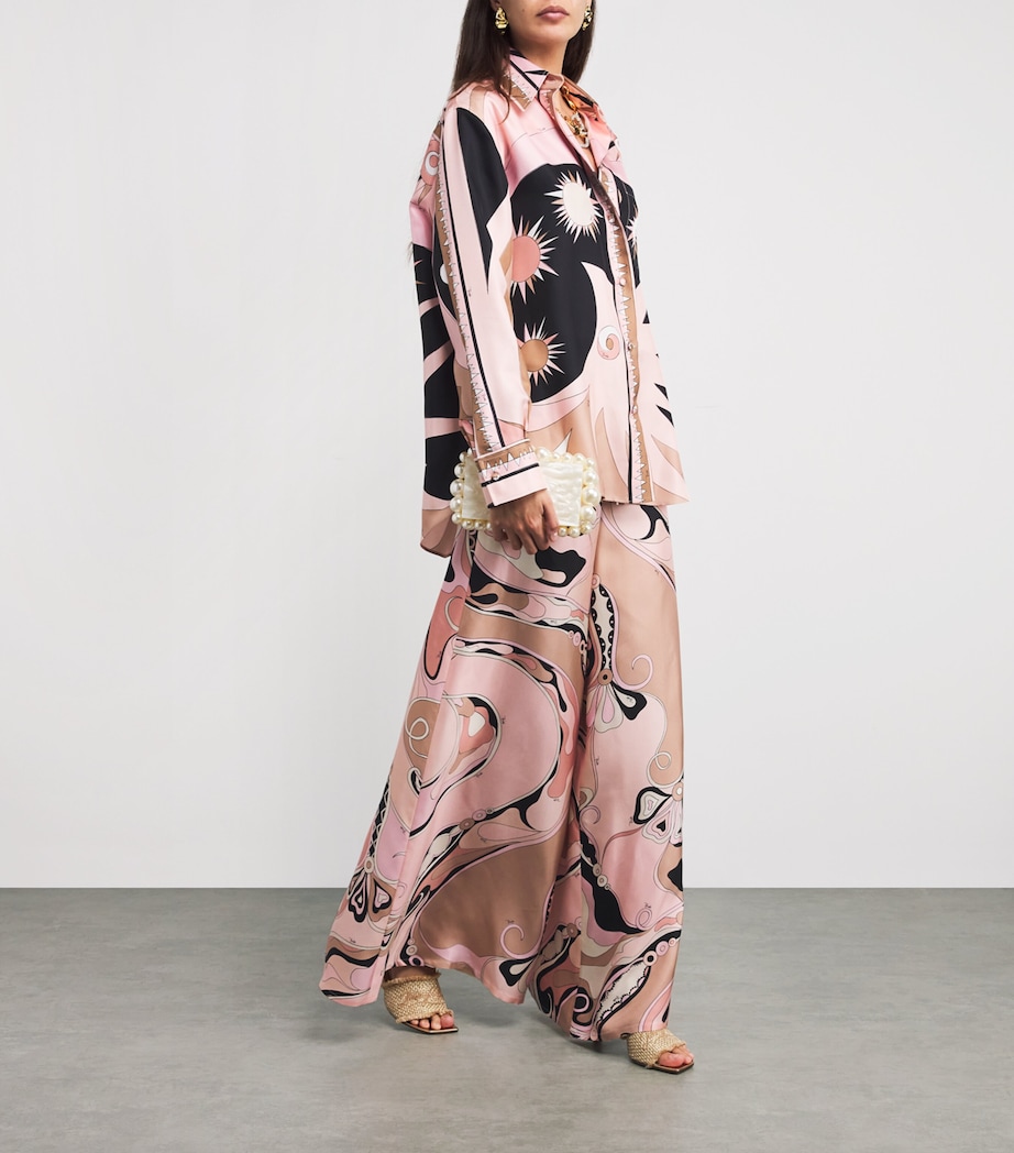 Silk Printed Shirt 035 NUDE Image 2