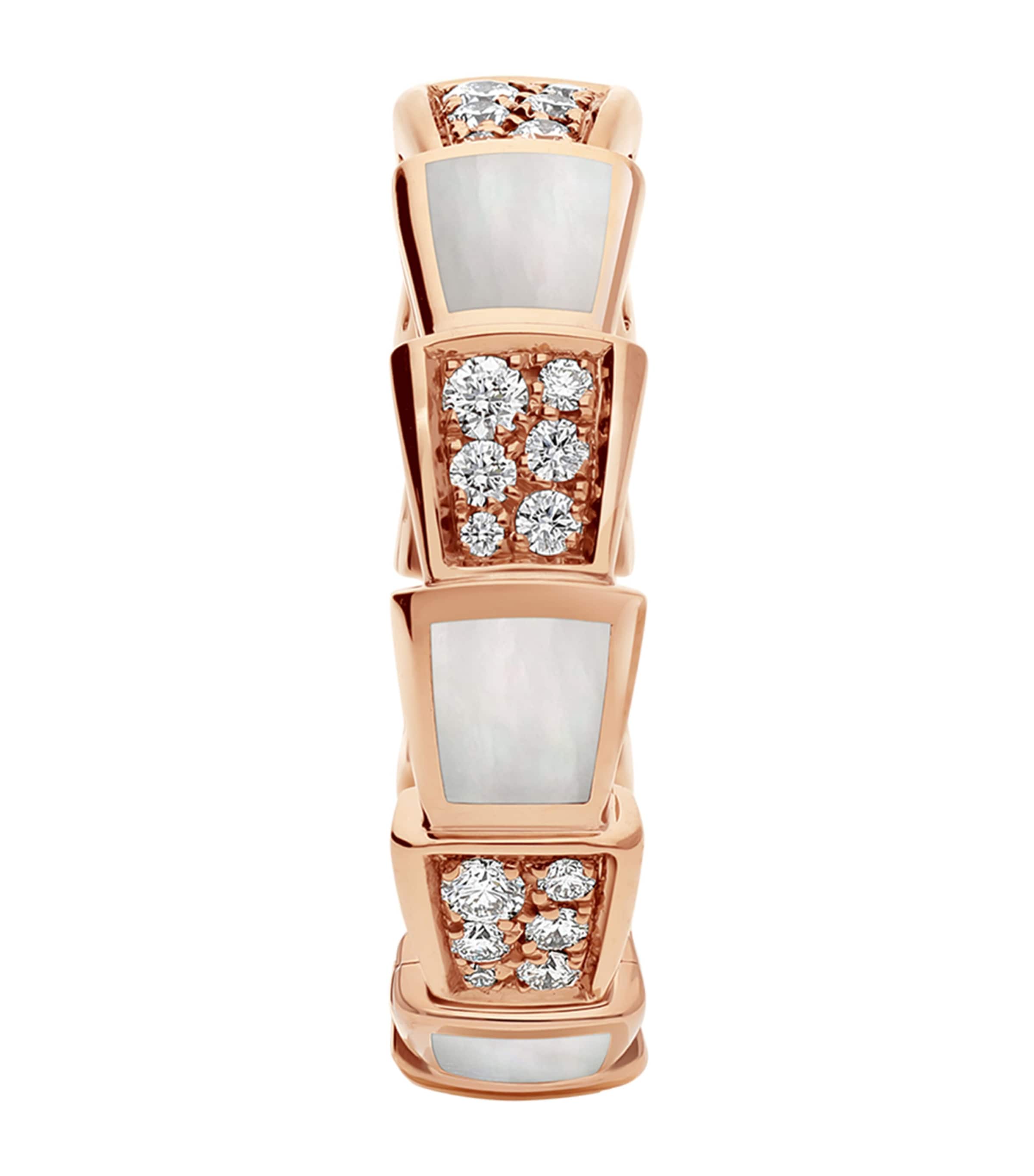 Rose Gold, Diamond and Mother-of-Pearl Serpenti Viper Ring PINK GOLD Image 2