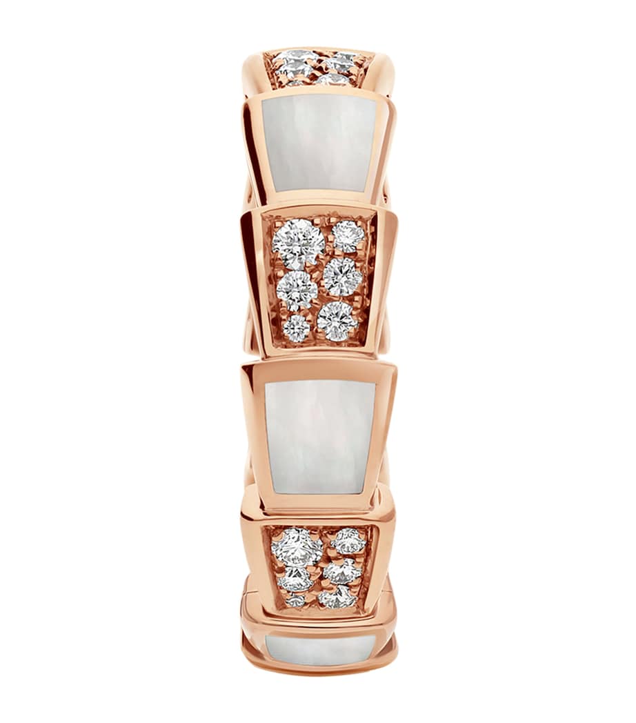 Rose Gold, Diamond and Mother-of-Pearl Serpenti Viper Ring PINK GOLD Image 2
