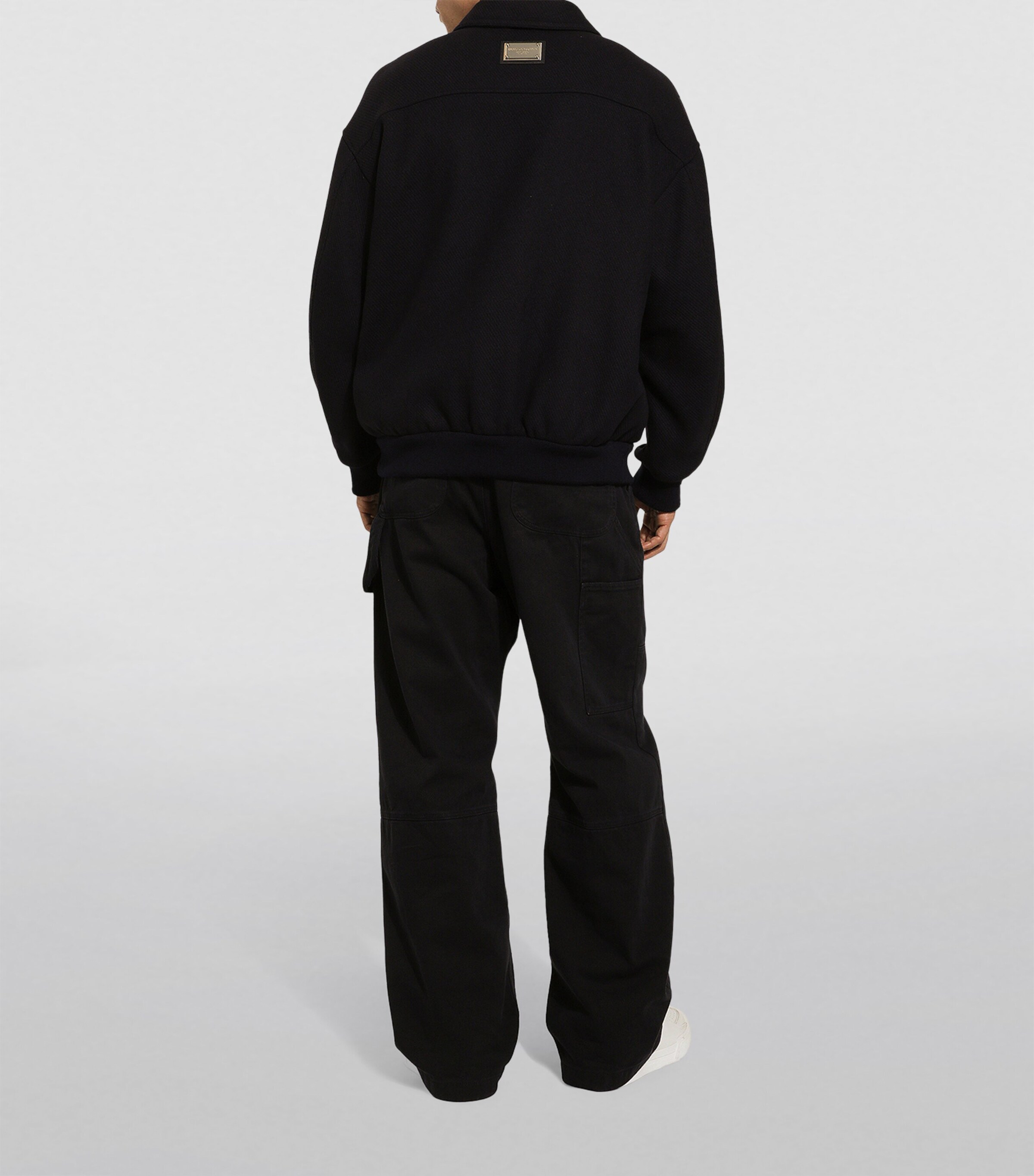 Wool-Blend Bomber Jacket B0665-VERY DARK BLUE Image 6