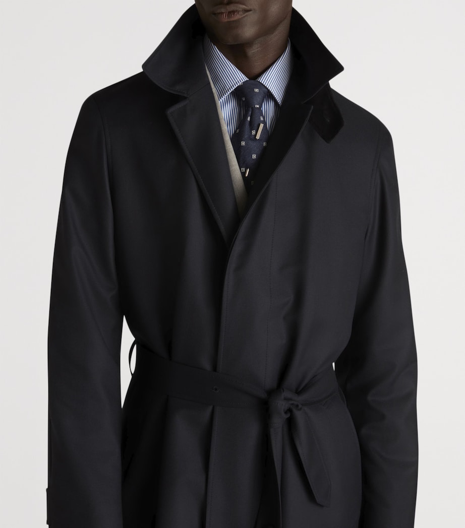 Wool Super 180s Balmacaan Coat 416HOUSE NAVY Image 6
