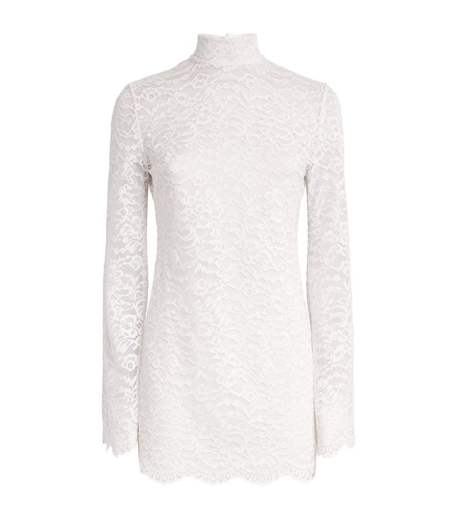 AWAY THAT DAY Womens Lace Pantelleria Mini Dress Bridal White Image 1