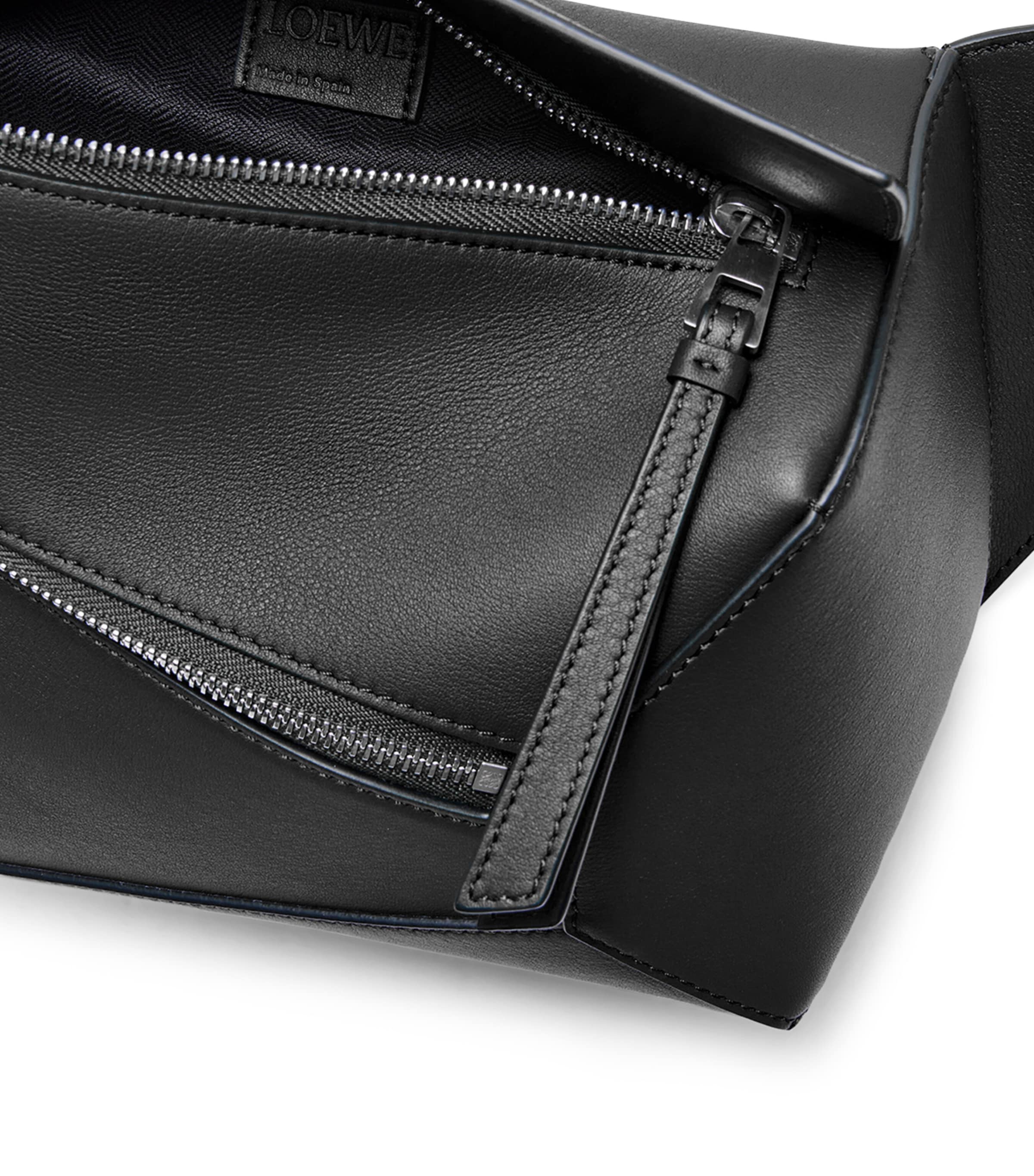 Leather Puzzle Belt Bag BLACK Image 3