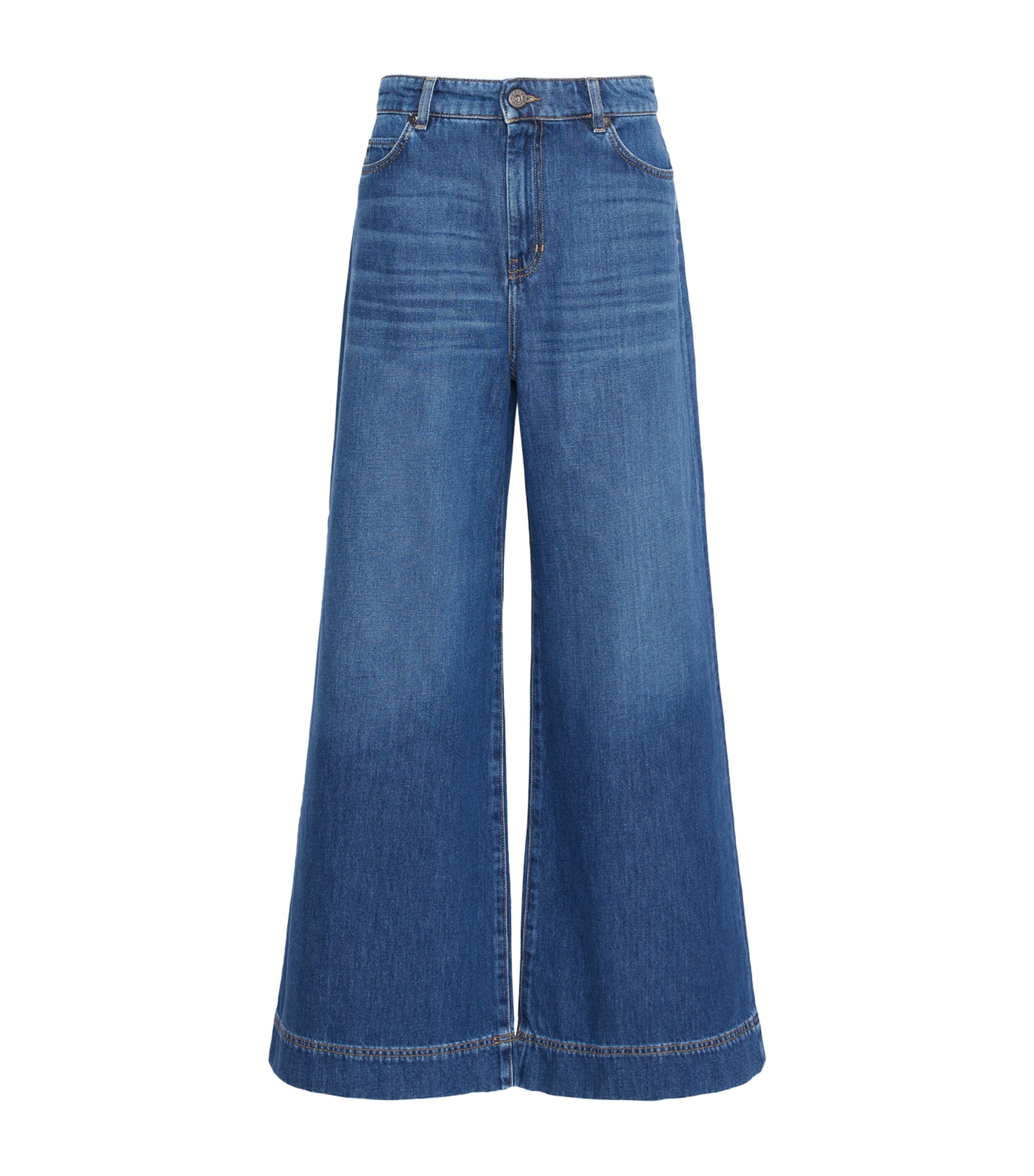 Weekend Max Mara High-rise Wide-leg Jeans In Blue