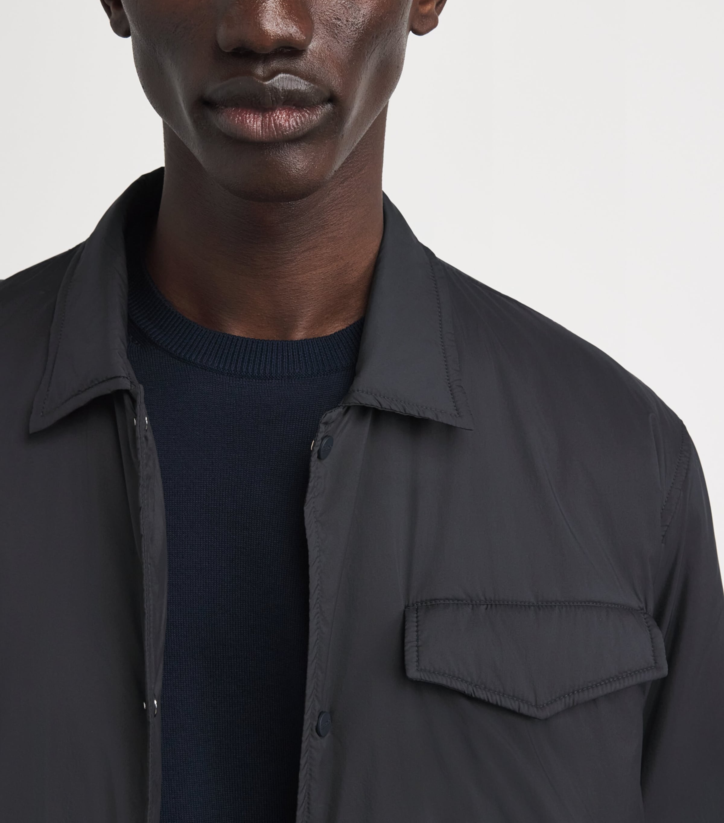 Chest-Pocket Bomber Jacket BLUE 9200 Image 3