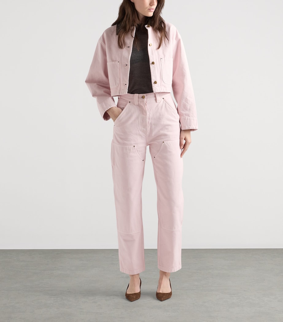 Prada Womens Cotton Canvas Carpenter Trousers Image 2
