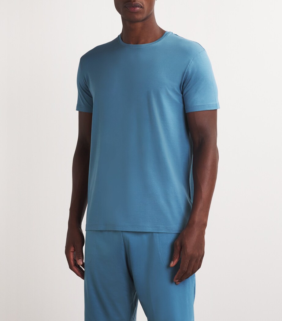 Derek Rose Mens Basel T-Shirt Blue Image 3