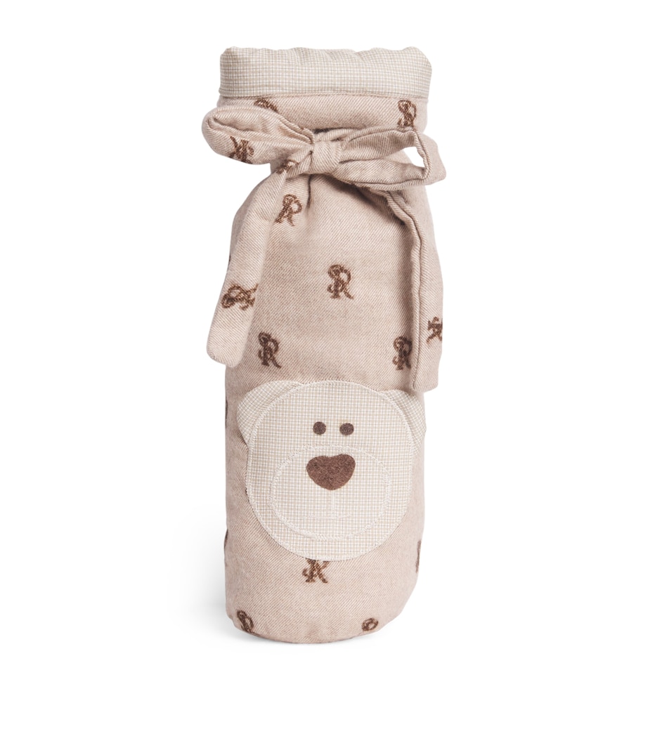 Cotton Teddy Bottle Bag 002BEIGE+BROWN Image 1