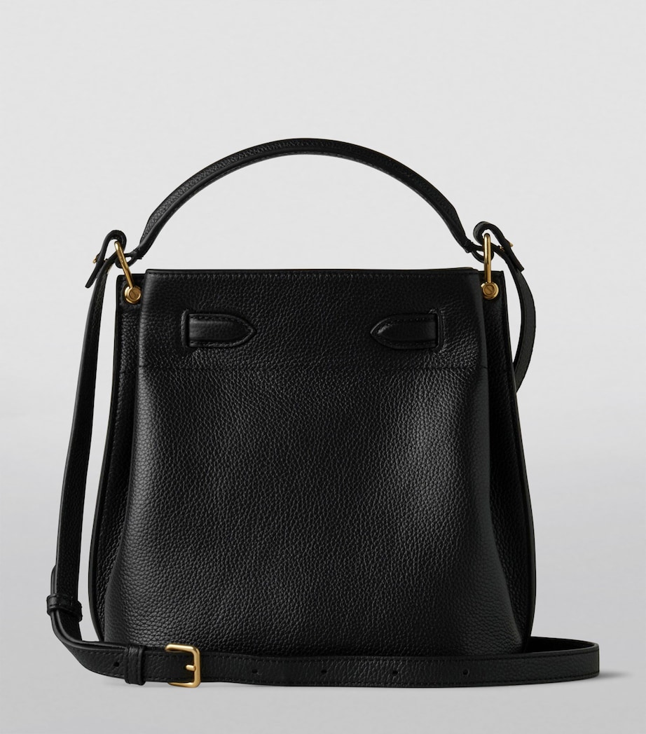 Leather Islington Bucket Bag BLACK Image 3
