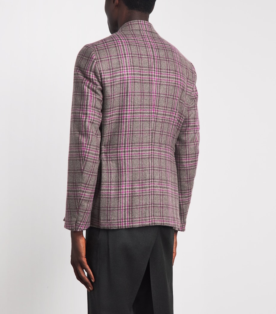 Isaia Mens Cashmere Check Capri Blazer Image 5