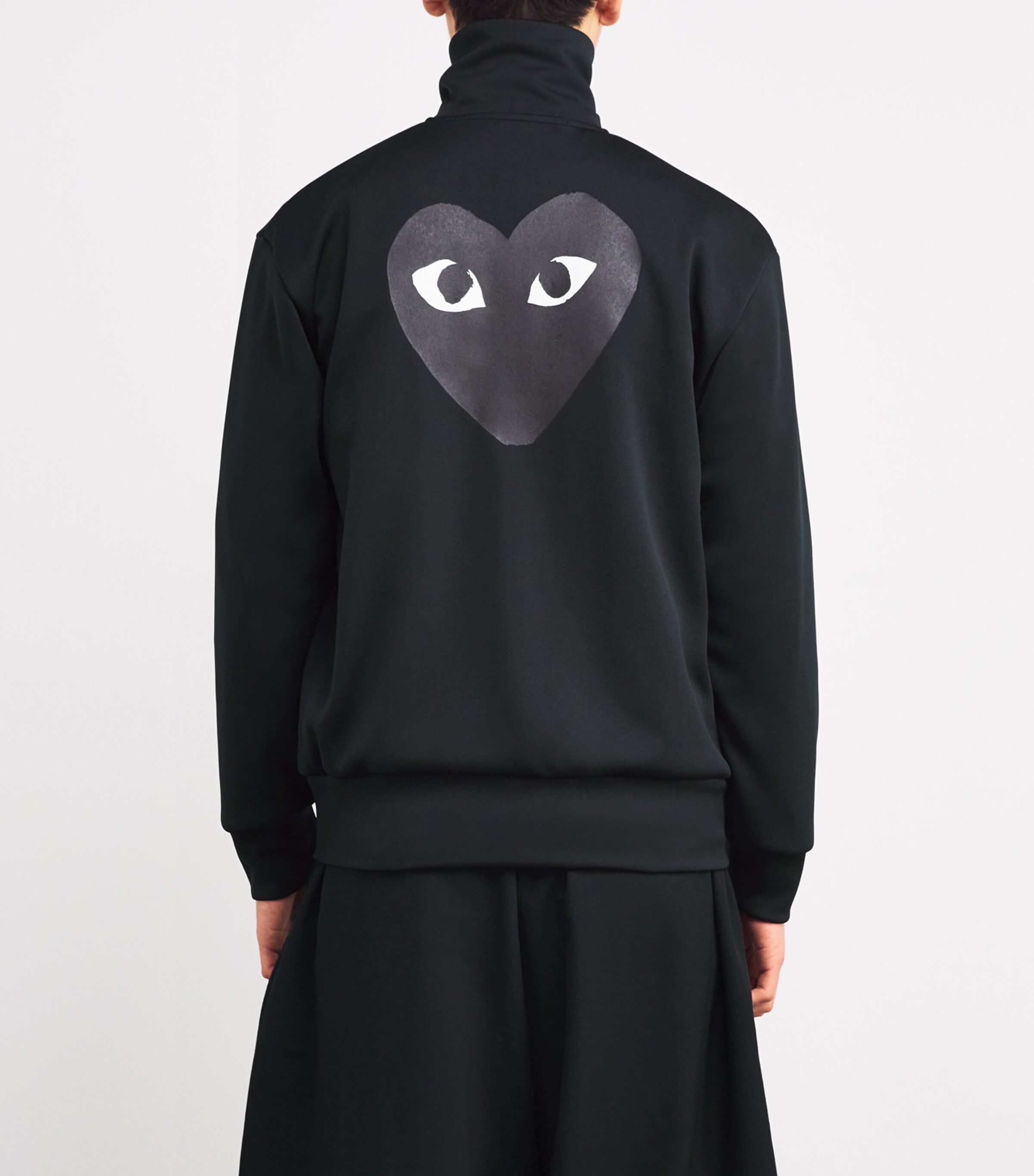 Comme Des Garçons Play Black Zip-Up Heart Sweatshirt Harrods BD - Main Image