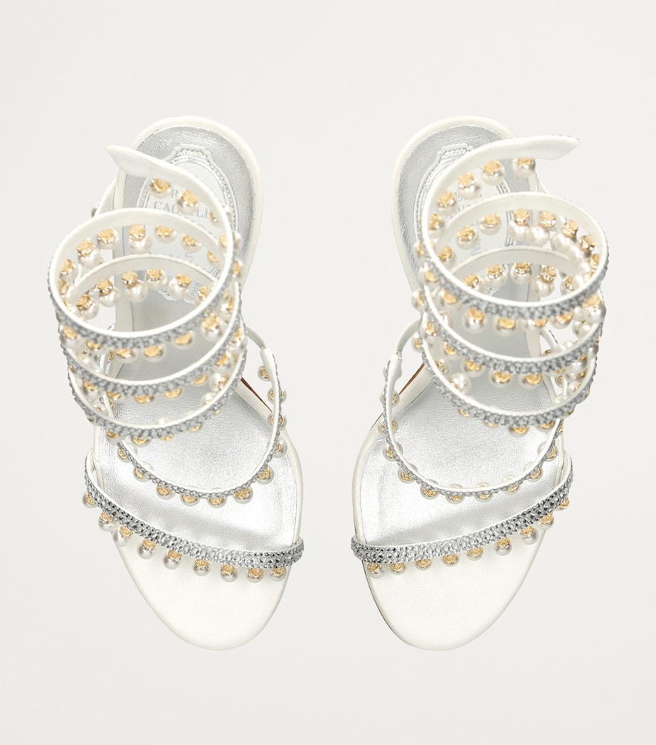 Embellished Chandelier Heeled Sandals 105 WHITE Image 4