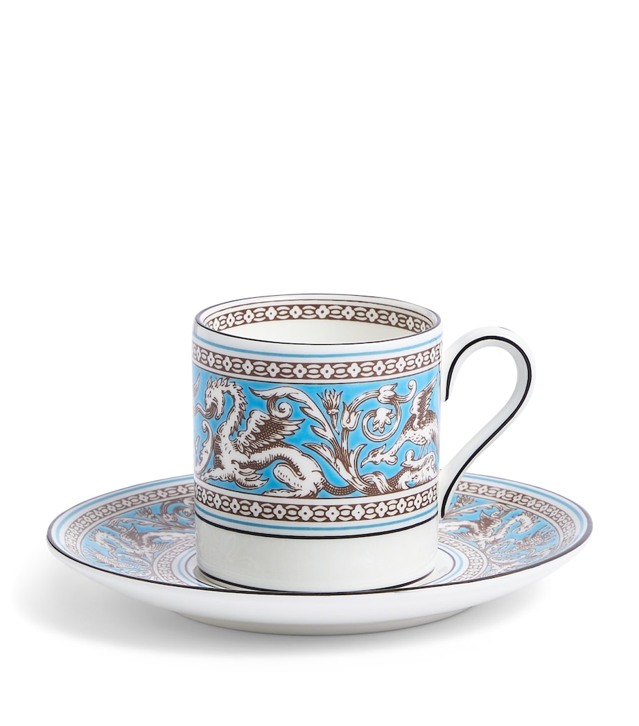 Wedgwood Blue Florentine Turquoise Coffee Cup And Saucer Harrods US