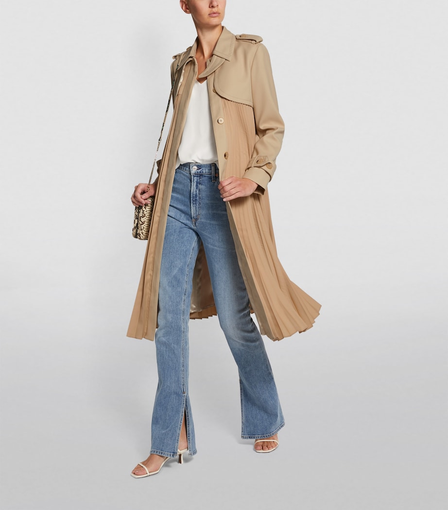Pleated Trench Coat BEIGE Image 4