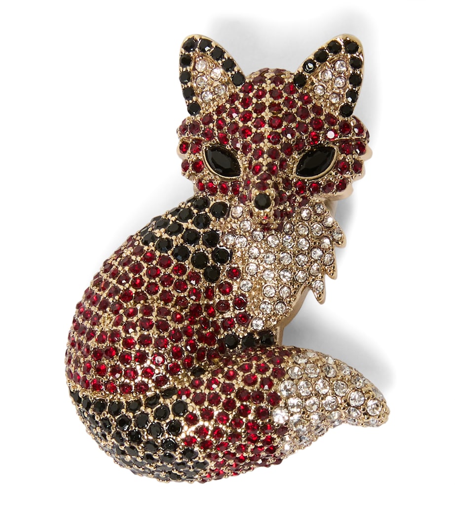Weekend Max Mara Crystal Fox Brooch Brown Image 1