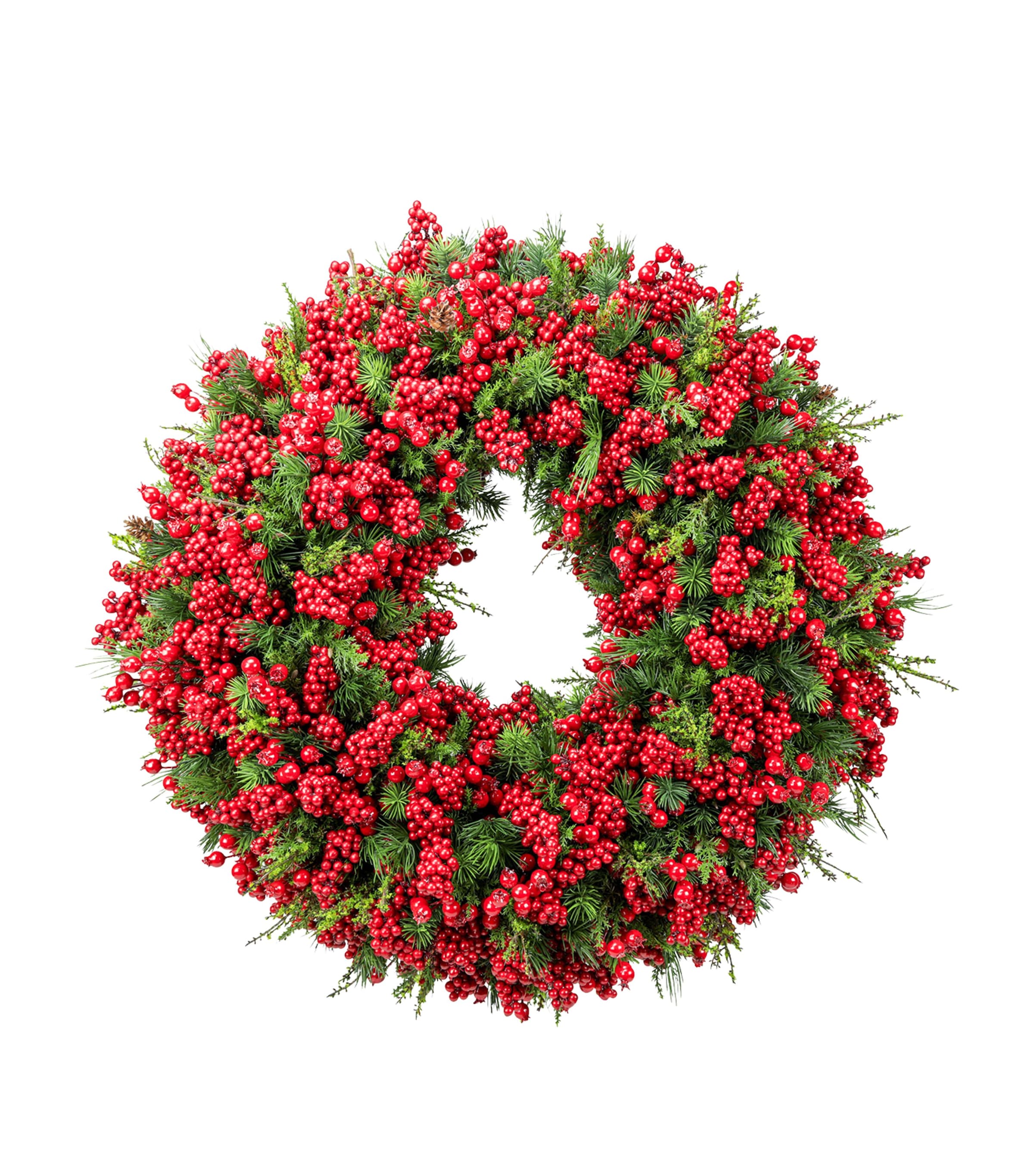 Edelpink & Goldgrün Red Berries Wreath Green/red Image 1