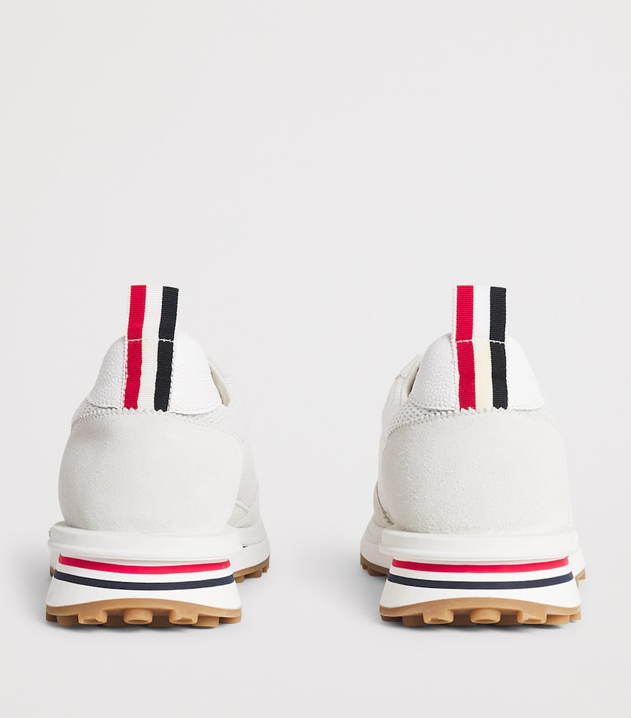 Thom Browne Suede-Trim Technical Tricolour Sneakers White Image 4