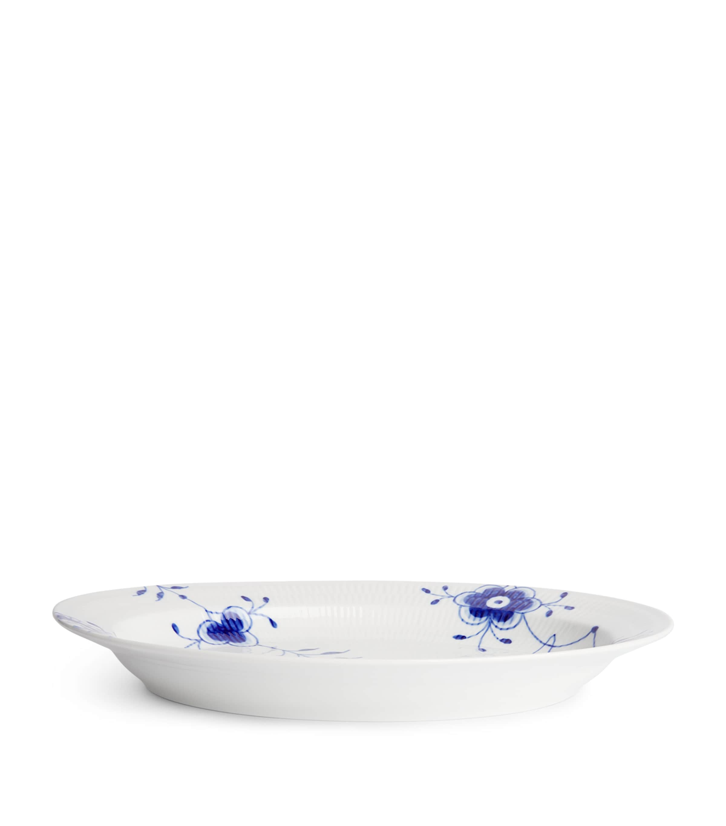 Royal Copenhagen Blue Fluted Mega Oval Dish In Blue