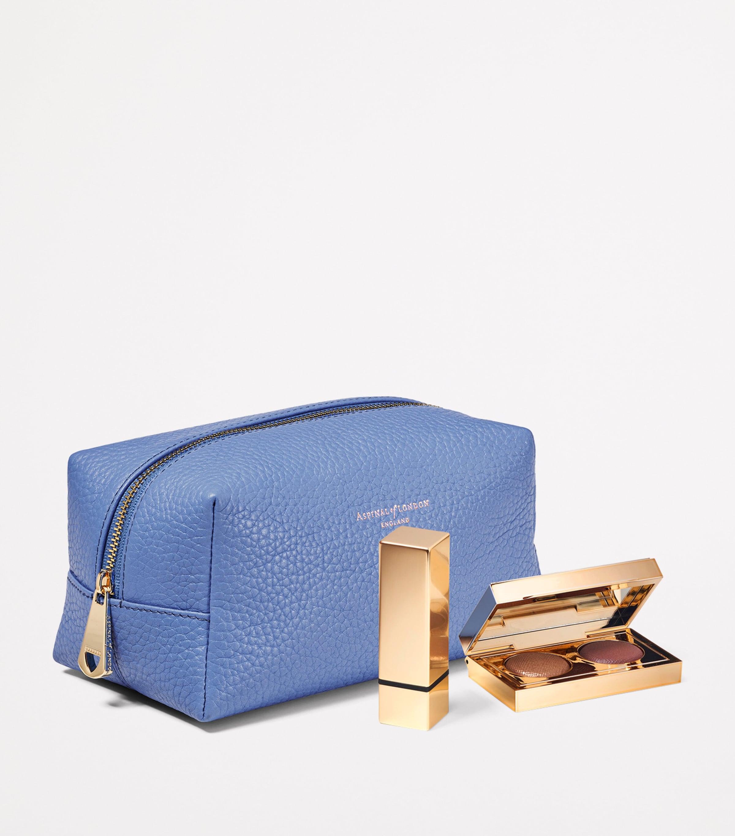 Leather London Make-Up Bag CAPRI BLUE Image 2