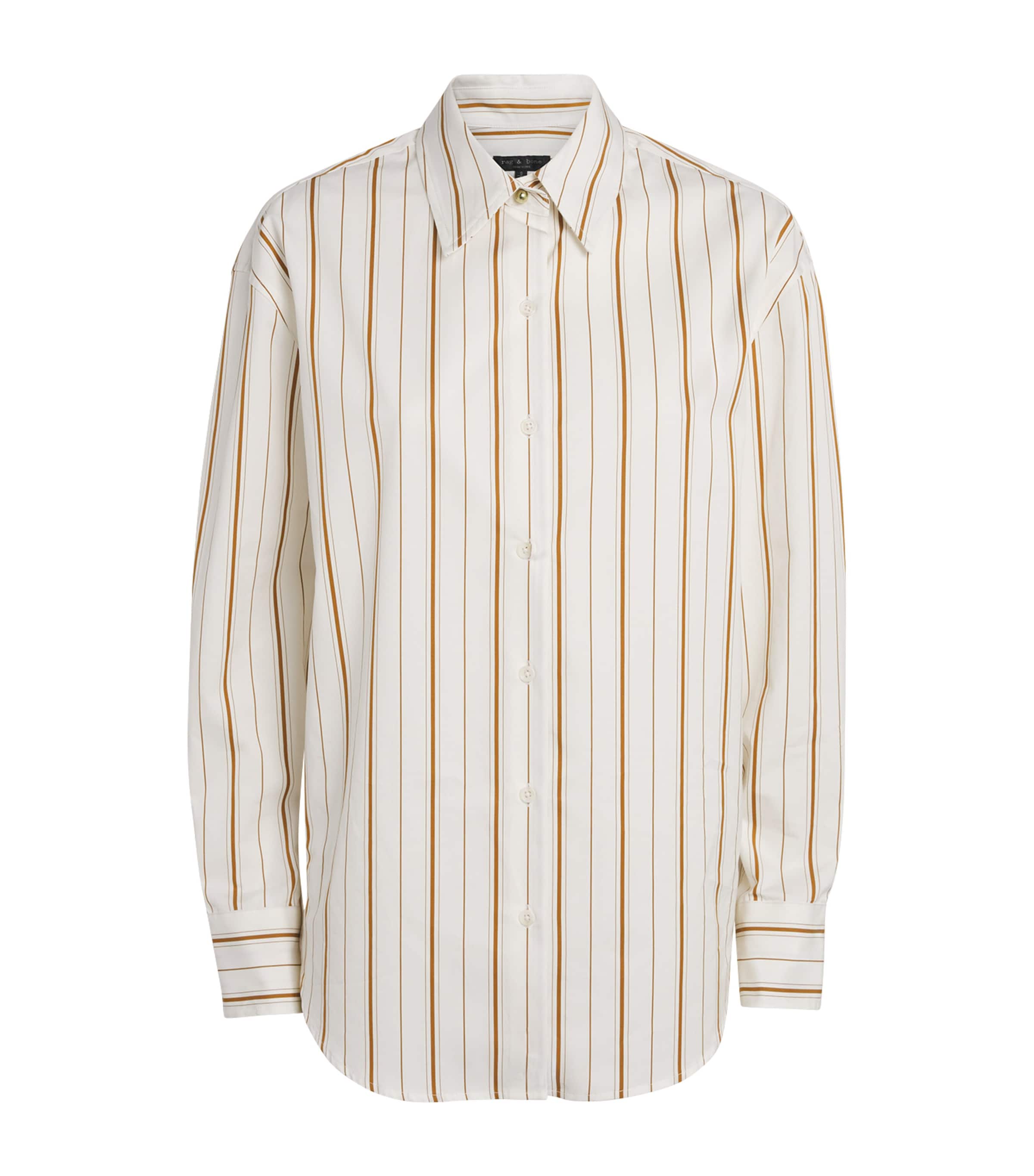 Rag & Bone Cotton Stripe Jessica Shirt In White
