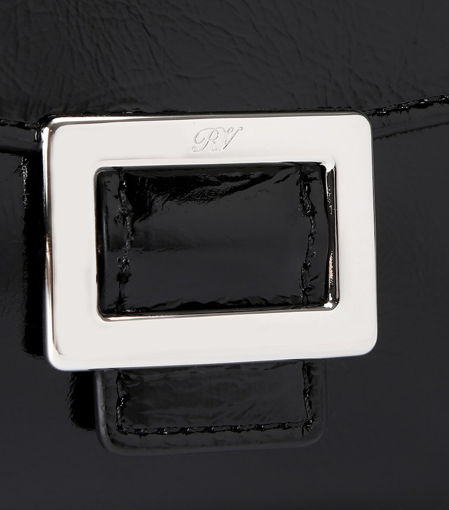 Patent Leather Belle Vivier Chain Wallet BLACK Image 4