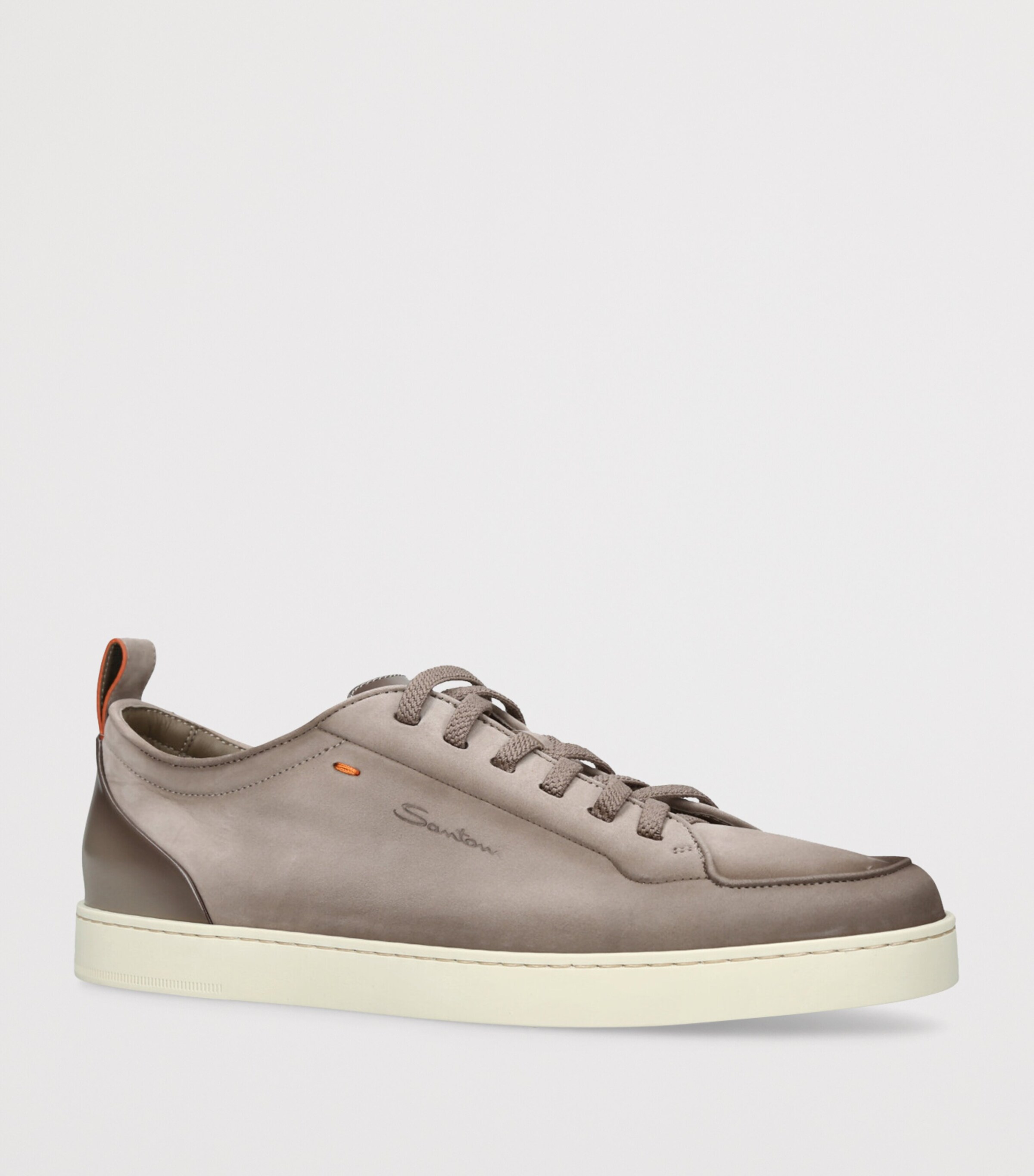 Santoni Leather Montecarlo Sneakers Taupe Image 3