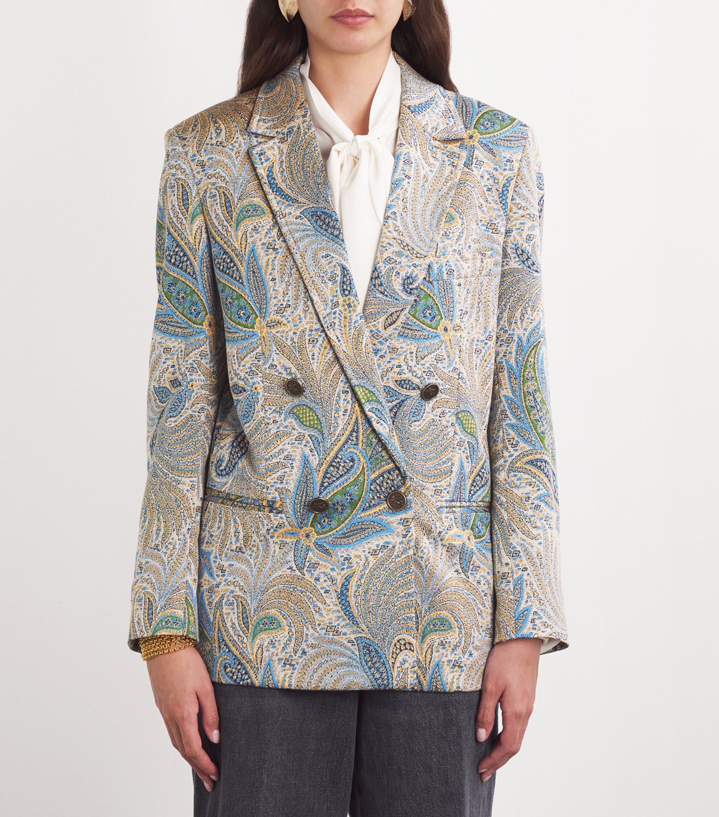 Etro Jacquard Double-Breasted Blazer | Harrods US