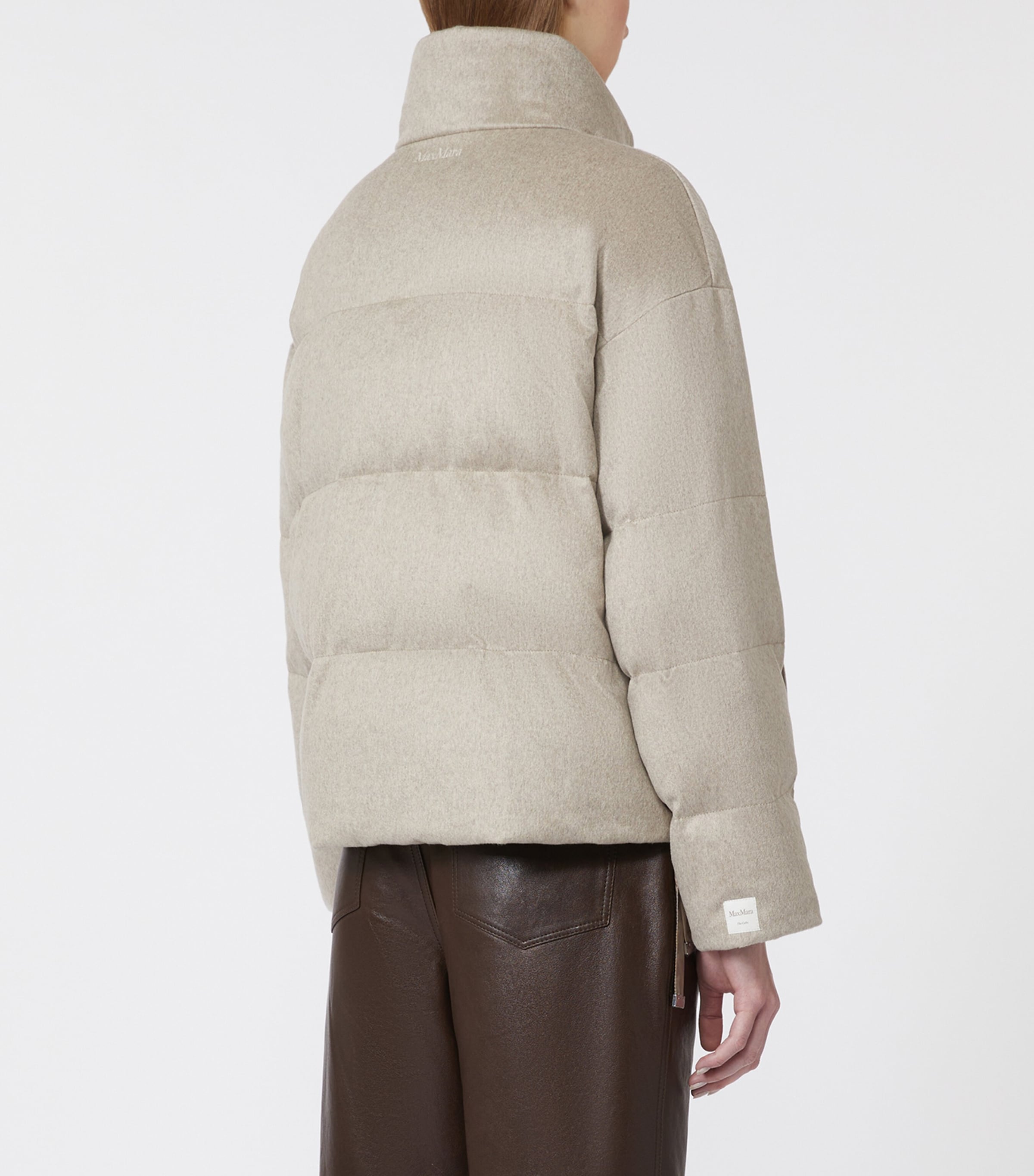 Cashmere Down Puffer Jacket SAND Image 4
