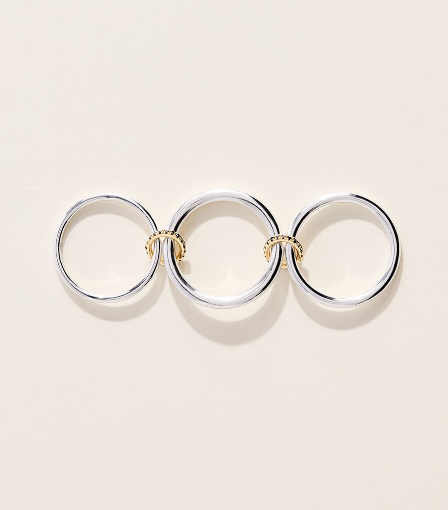 Spinelli Kilcollin Yellow Gold, Sterling Silver and Diamond Capricorn Ring Sterling Silver Image 3
