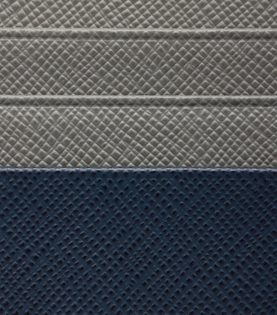 Prada Saffiano Leather Card Holder Blue Image 3