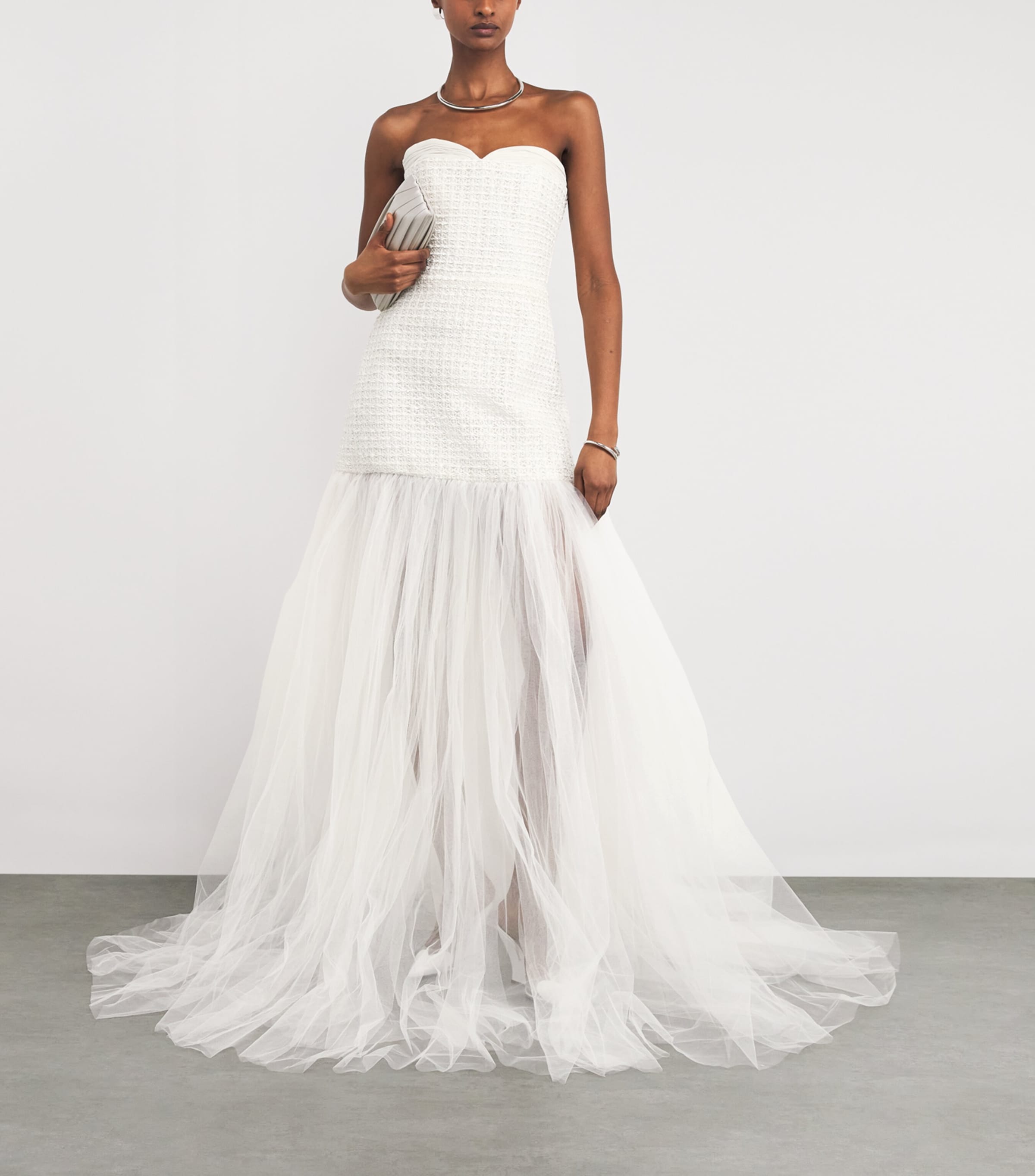 Strapless Entre Deux Gown WHITE Image 2