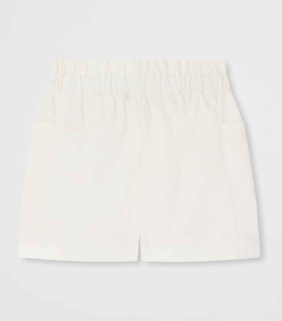 Bonpoint Denim Nougat Shorts (6-18 Months) Blanc Lait Image 2