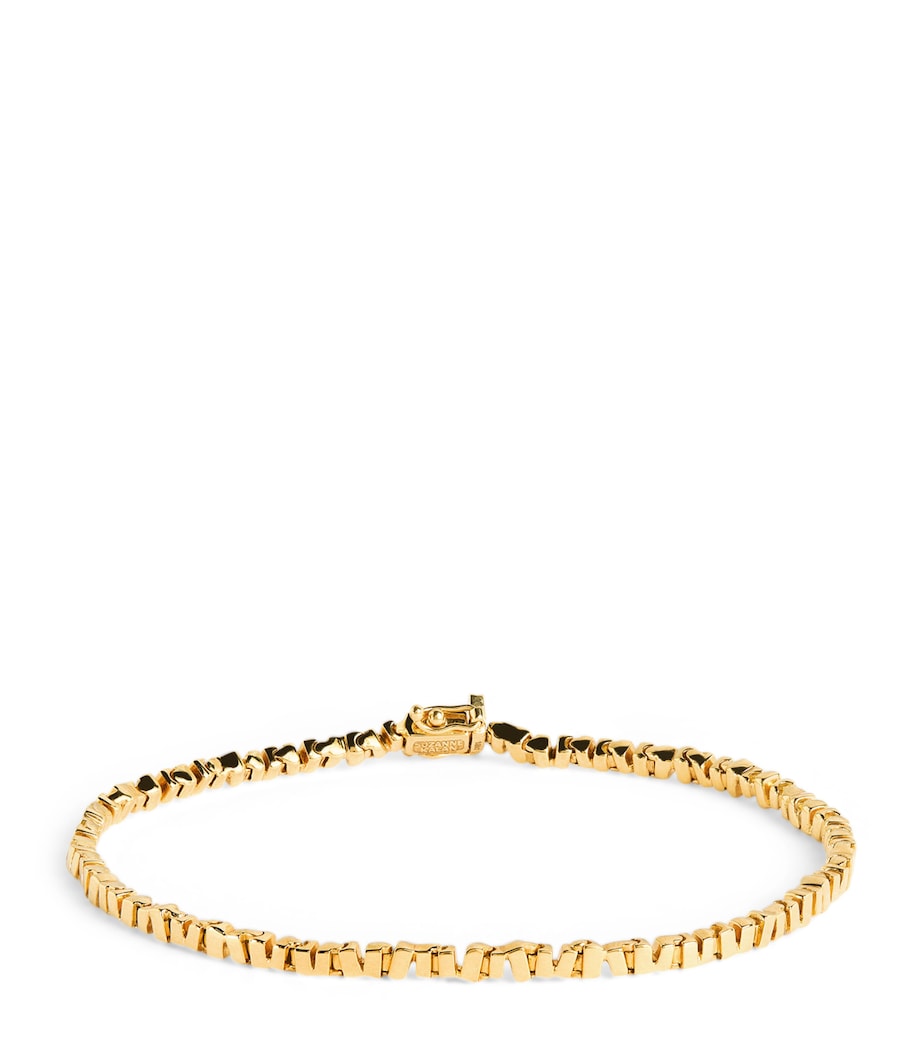 Suzanne Kalan Yellow Gold Golden Thin Tennis Bracelet Yg Image 1