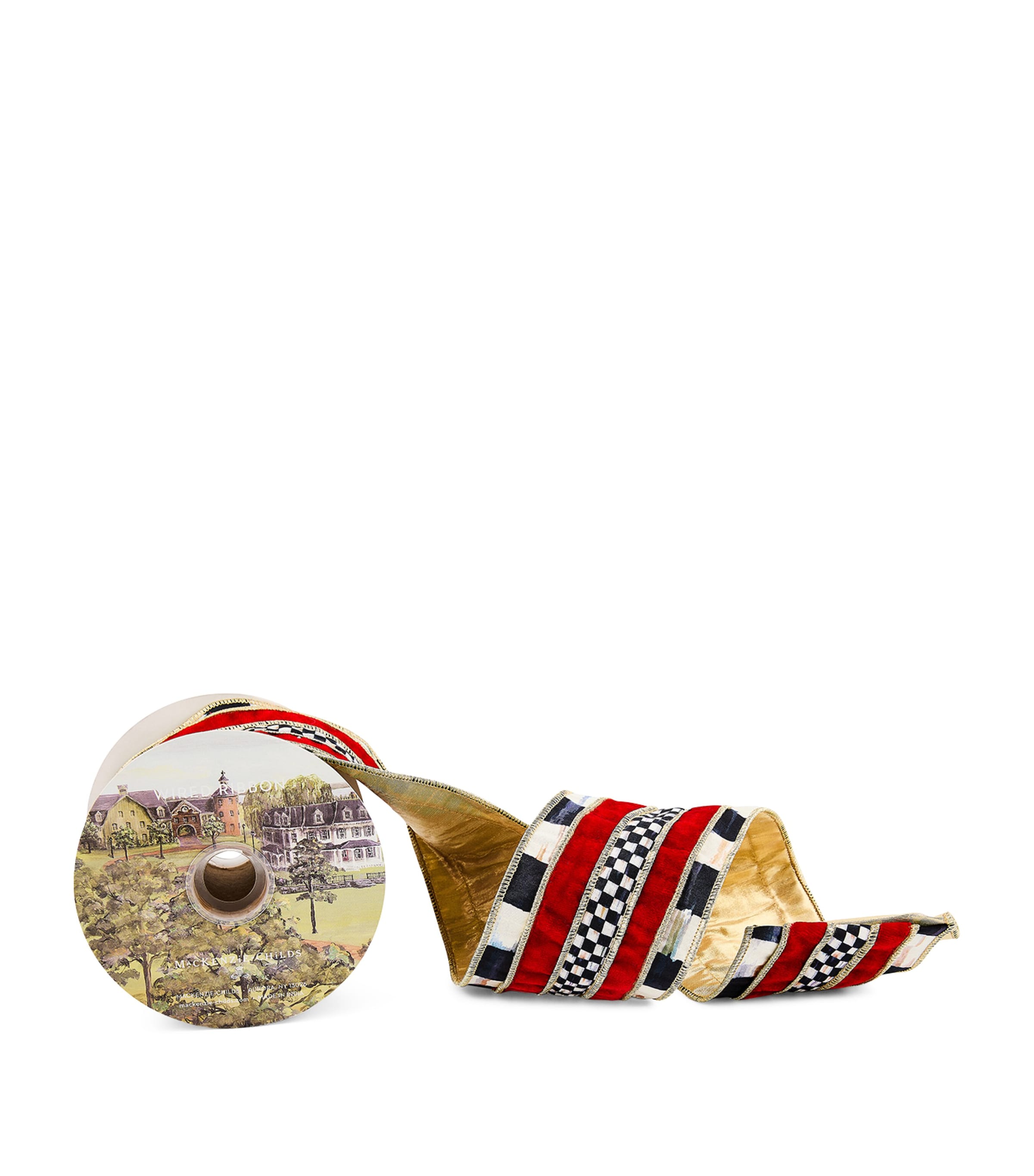 Mackenzie-childs Courtly Regal Red Ribbon In Multi