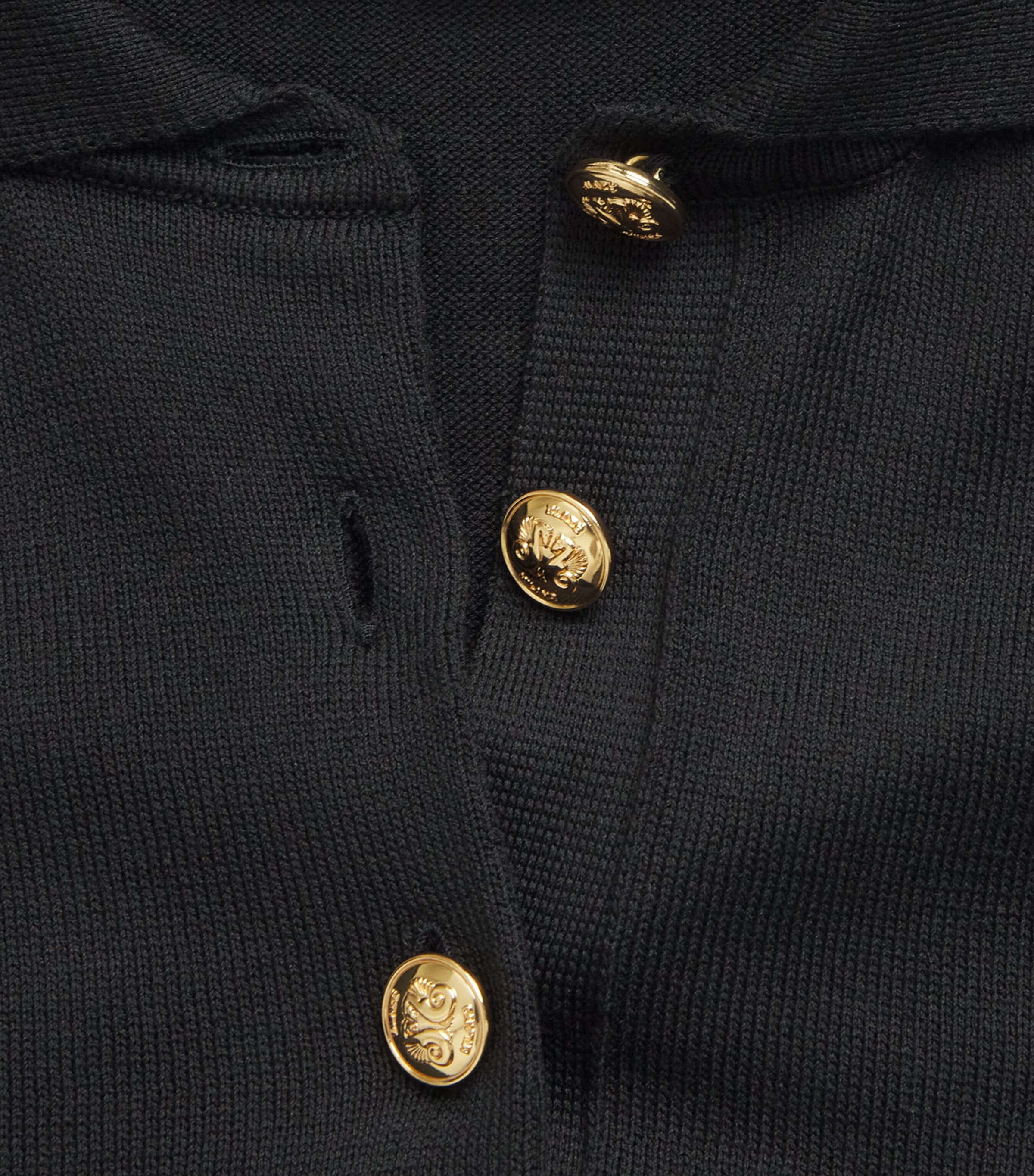 Silk-Cotton Polo Long-Sleeve T-Shirt N000 BLACK Image 5