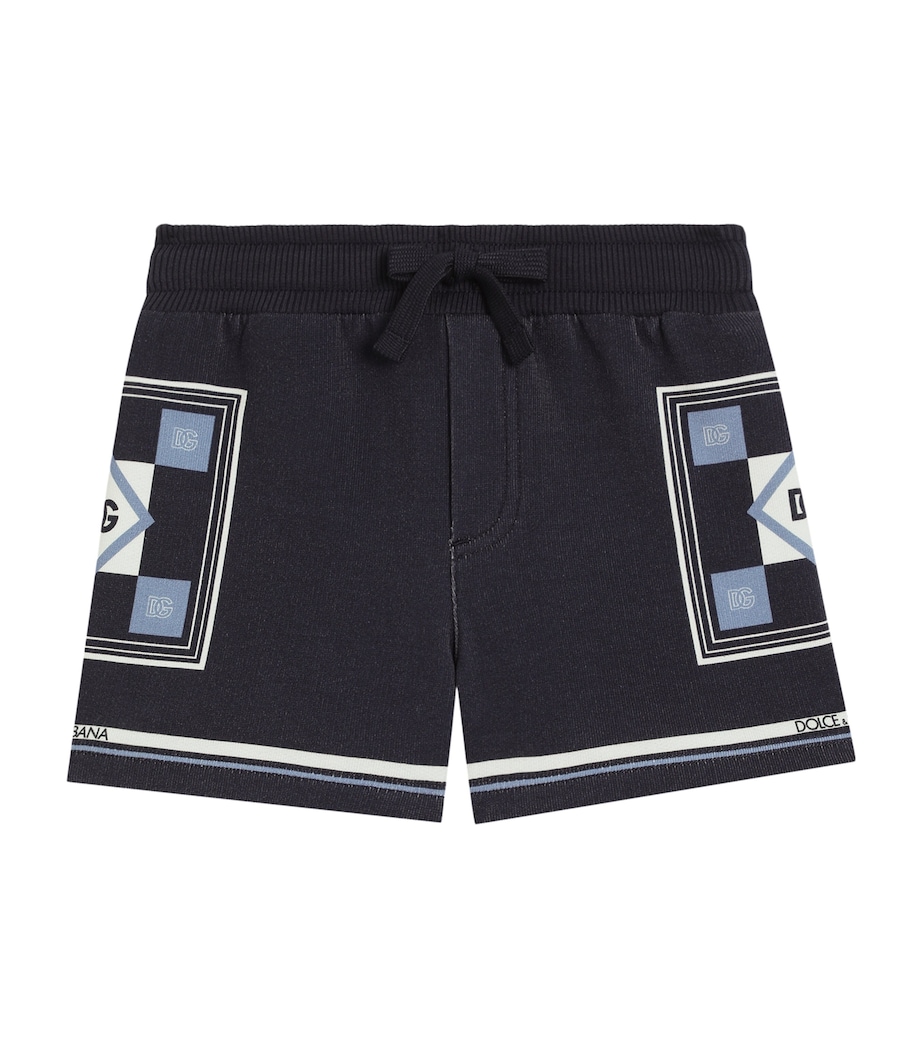 Cotton Logo-Detail Bermuda Shorts (3-30 Months) HB5PH-FLD DG FDO BLU Image 1