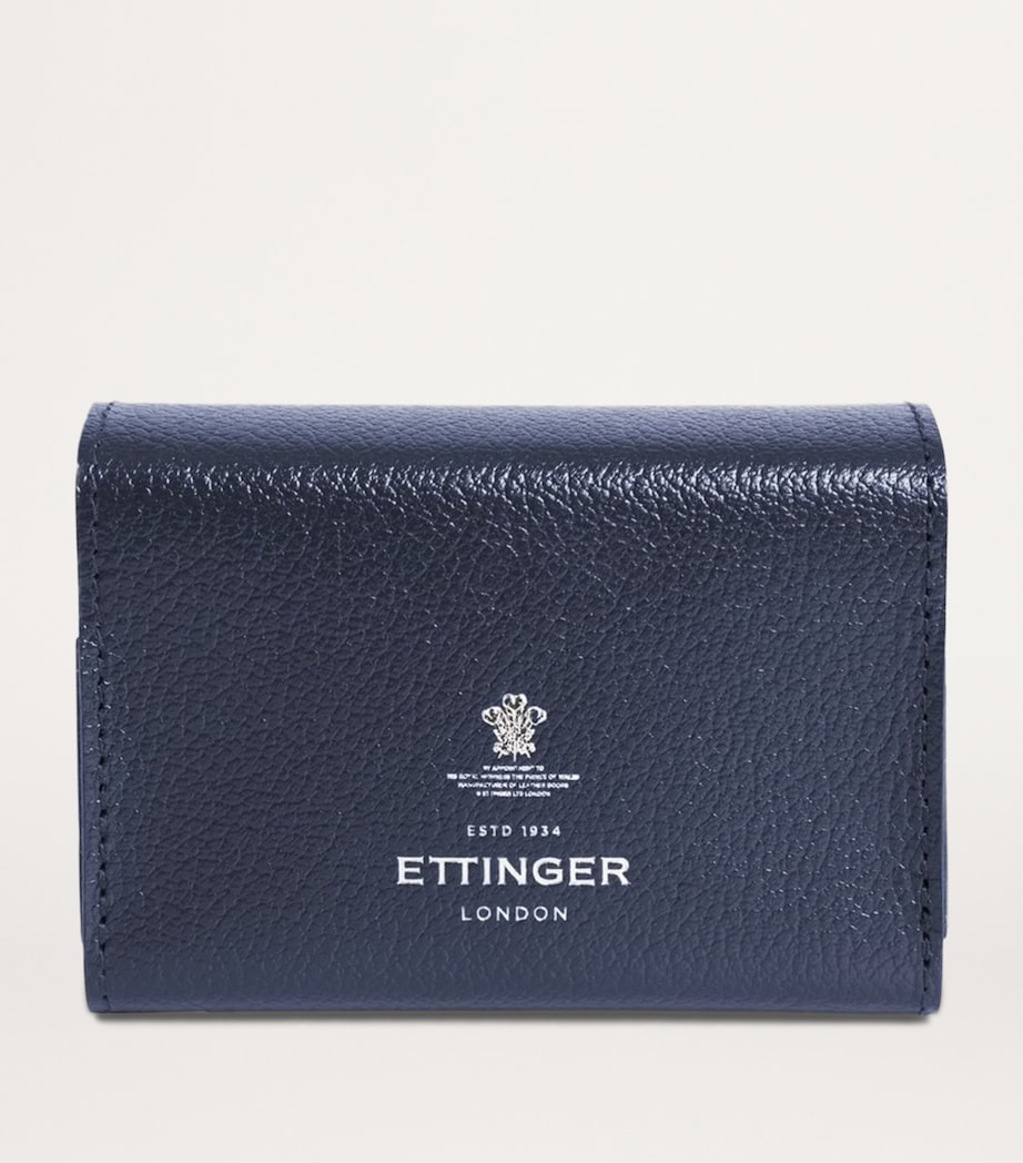 Leather Double Playing Cards Case MARINE BLUE Image 3