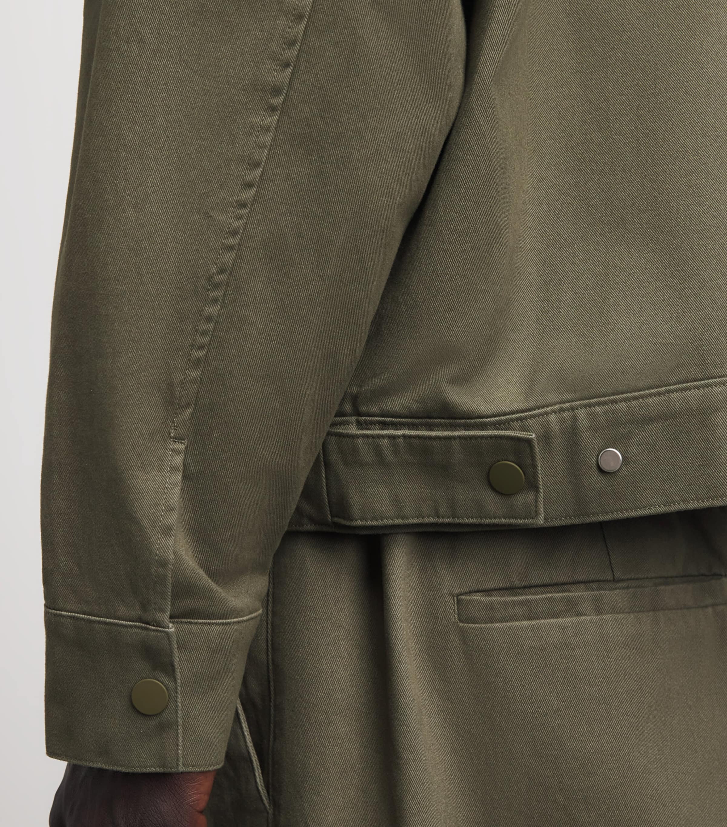 FEAR OF GOD ESSENTIALS Mens Cotton Twill Work Jacket Moss Image 3