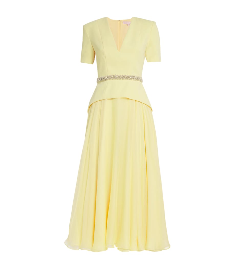 Silk-Blend Linda Midi Dress 176 YELLOW Image 1